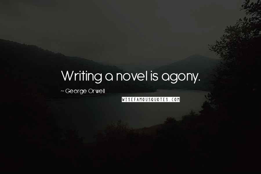 George Orwell Quotes: Writing a novel is agony.