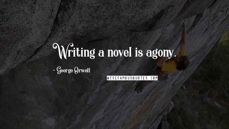 George Orwell Quotes: Writing a novel is agony.