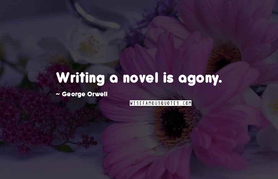 George Orwell Quotes: Writing a novel is agony.