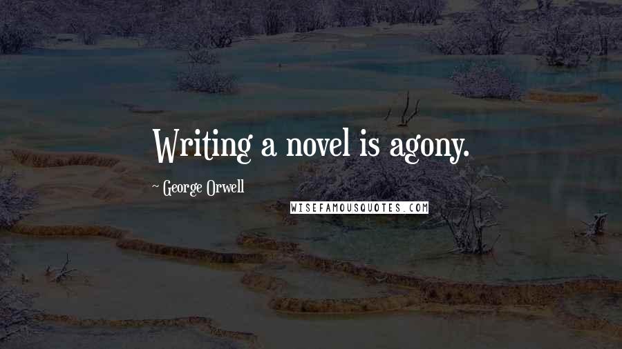 George Orwell Quotes: Writing a novel is agony.