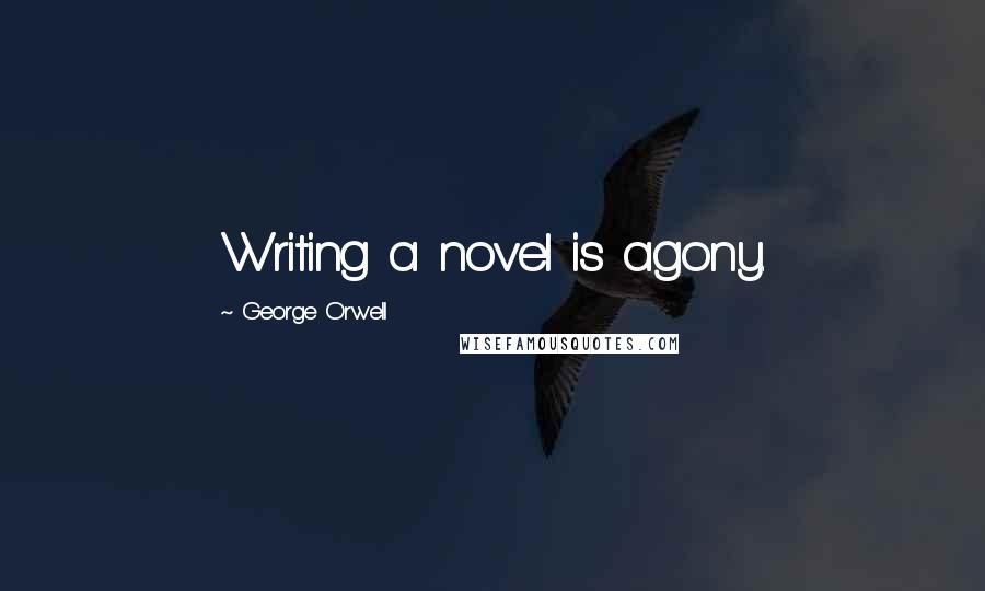 George Orwell Quotes: Writing a novel is agony.