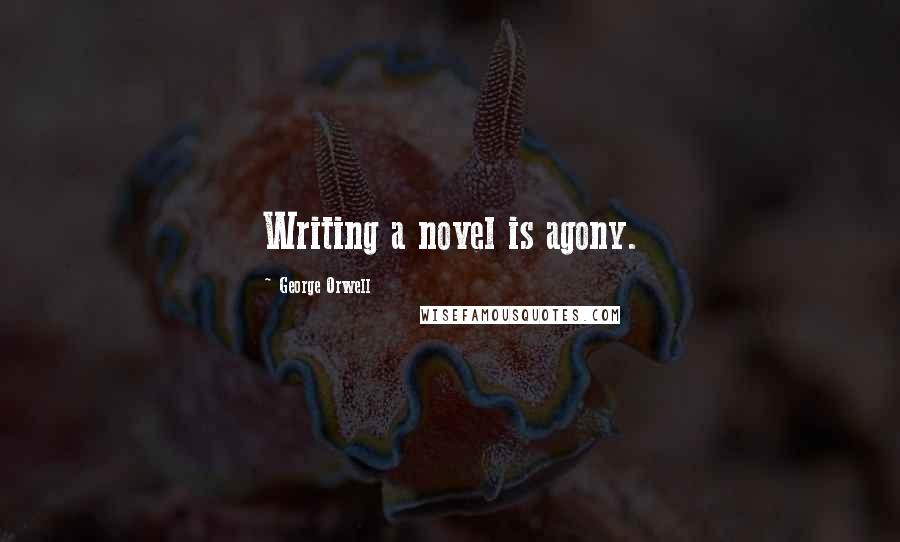 George Orwell Quotes: Writing a novel is agony.