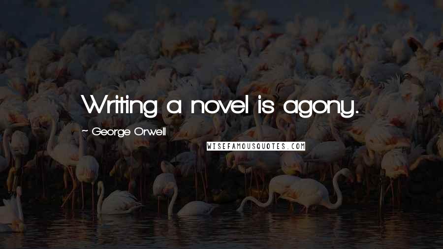 George Orwell Quotes: Writing a novel is agony.