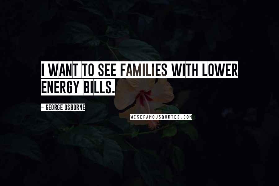 George Osborne Quotes: I want to see families with lower energy bills.