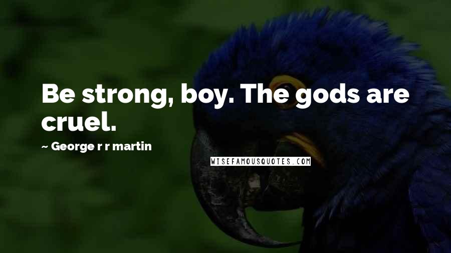 George R R Martin Quotes: Be strong, boy. The gods are cruel.