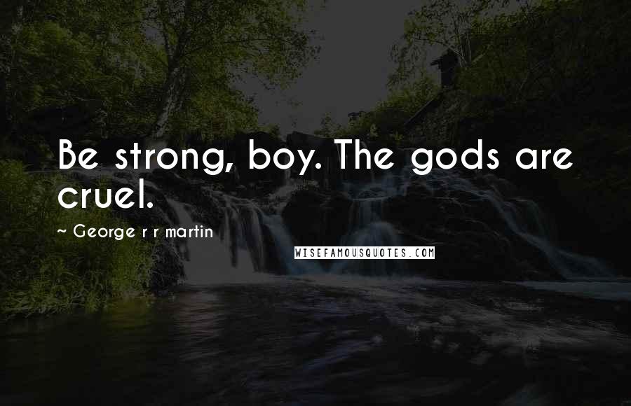 George R R Martin Quotes: Be strong, boy. The gods are cruel.