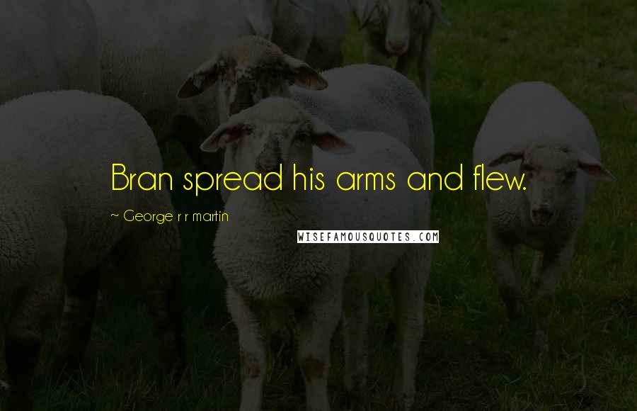 George R R Martin Quotes: Bran spread his arms and flew.