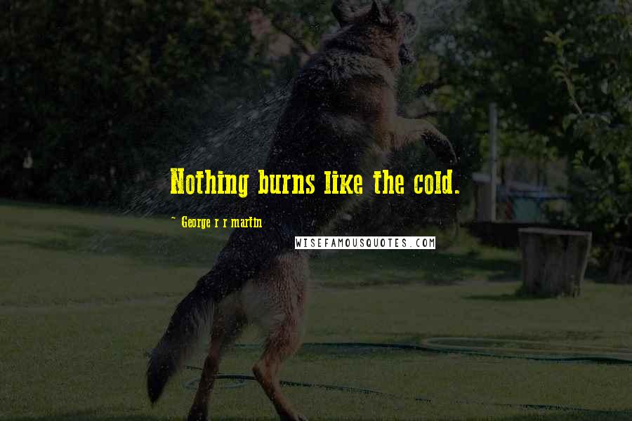 George R R Martin Quotes: Nothing burns like the cold.