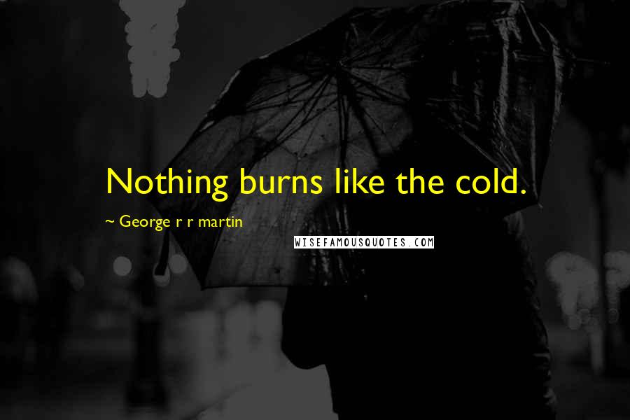 George R R Martin Quotes: Nothing burns like the cold.