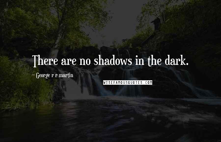 George R R Martin Quotes: There are no shadows in the dark.