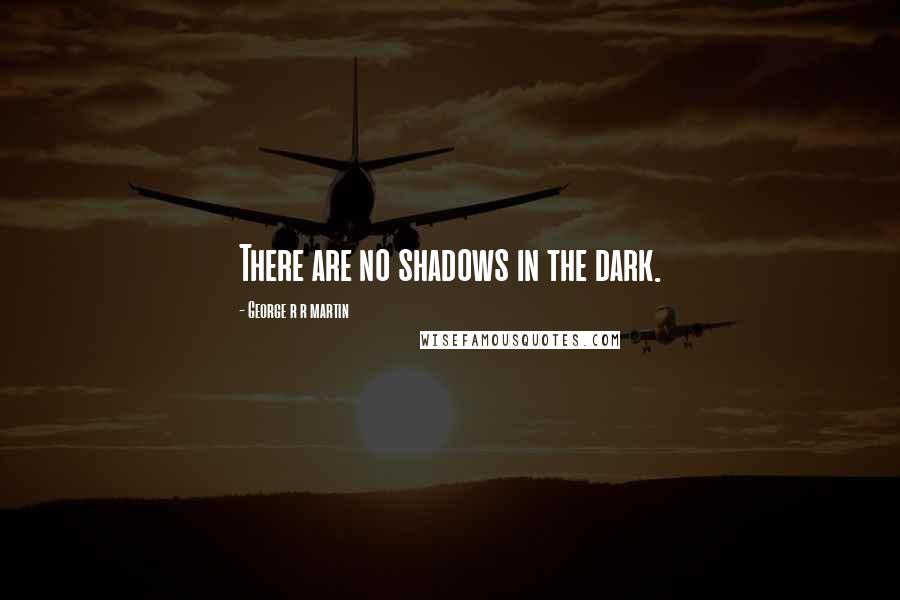 George R R Martin Quotes: There are no shadows in the dark.