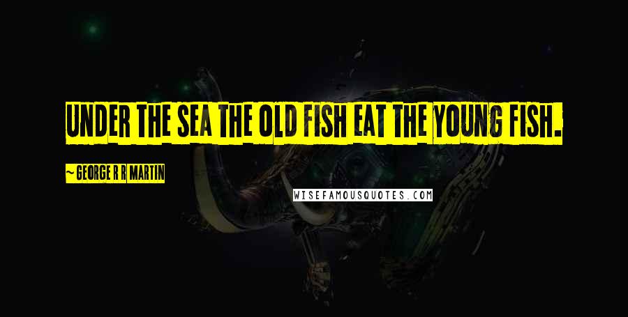 George R R Martin Quotes: Under the sea the old fish eat the young fish.