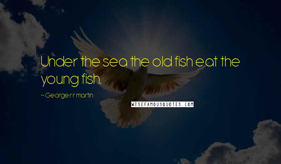 George R R Martin Quotes: Under the sea the old fish eat the young fish.