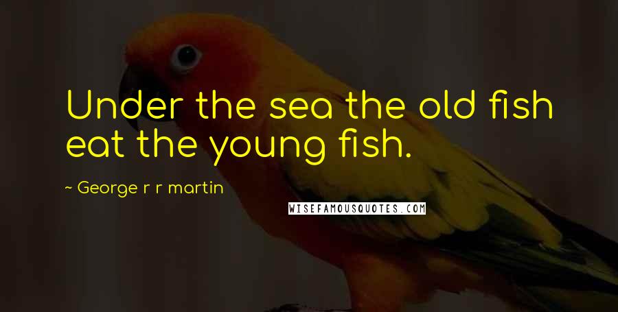 George R R Martin Quotes: Under the sea the old fish eat the young fish.