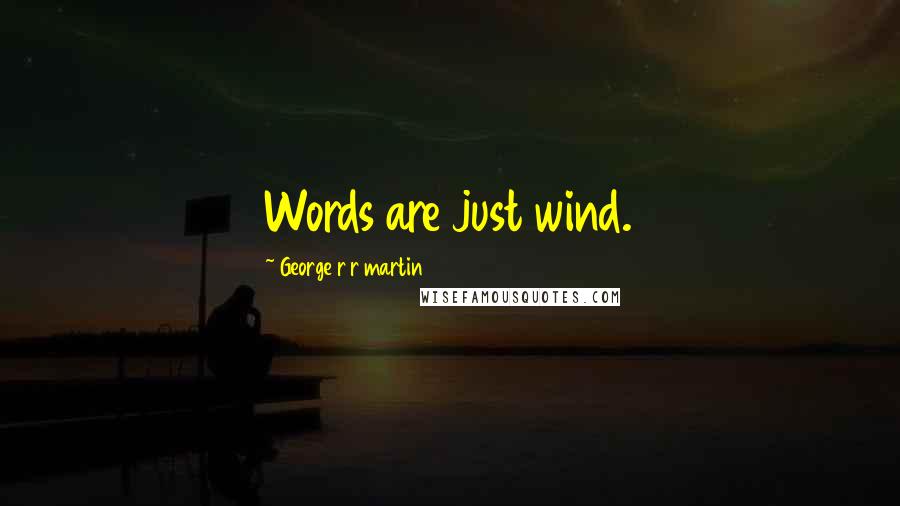 George R R Martin Quotes: Words are just wind.