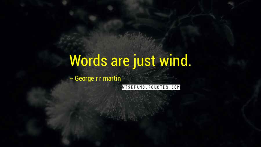 George R R Martin Quotes: Words are just wind.