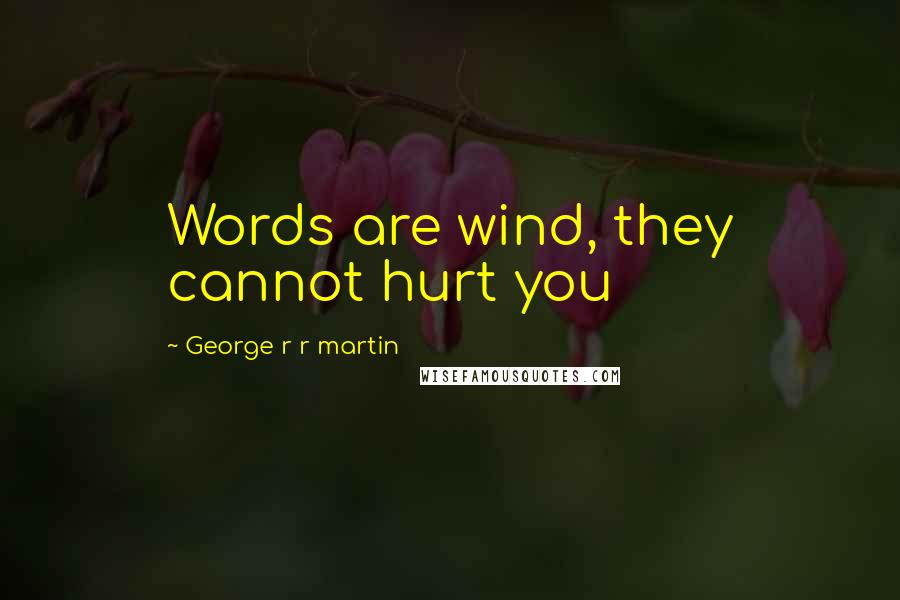 George R R Martin Quotes: Words are wind, they cannot hurt you