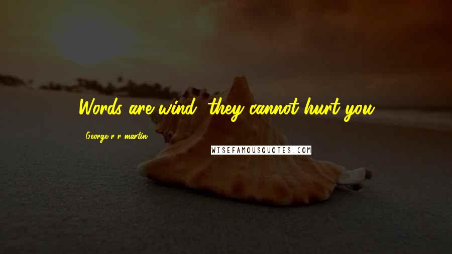 George R R Martin Quotes: Words are wind, they cannot hurt you