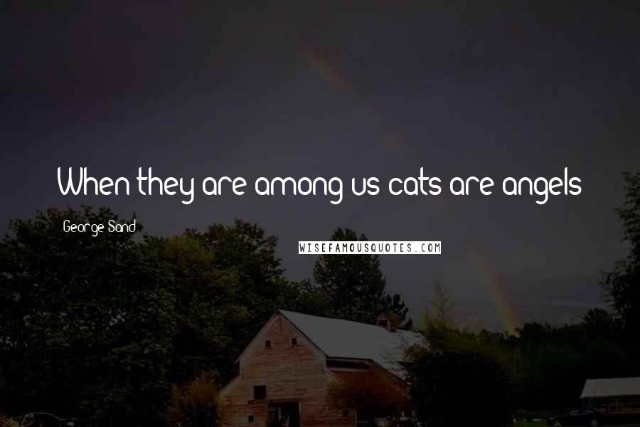 George Sand Quotes: When they are among us cats are angels