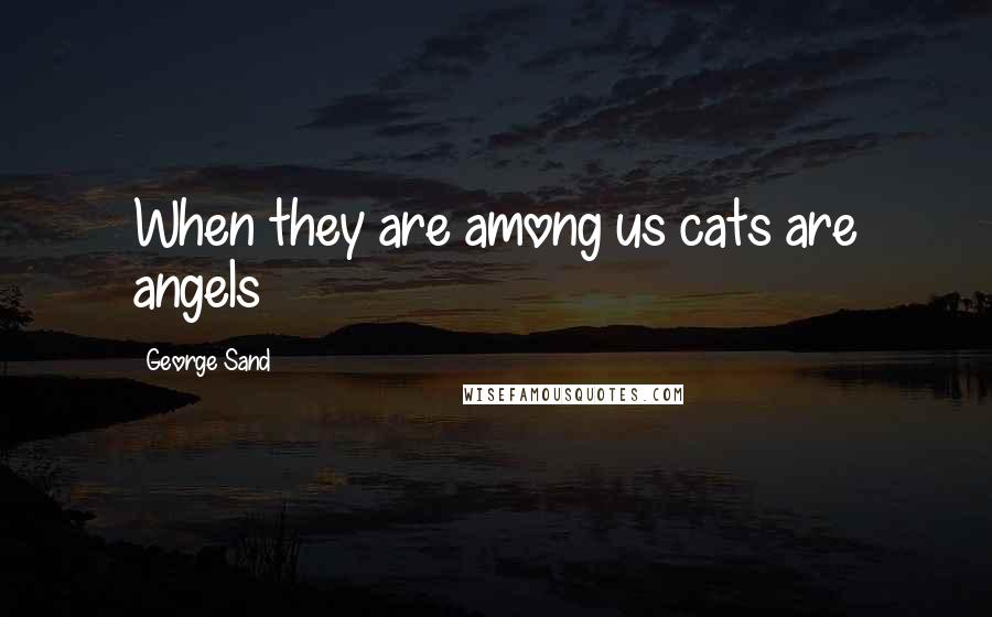 George Sand Quotes: When they are among us cats are angels