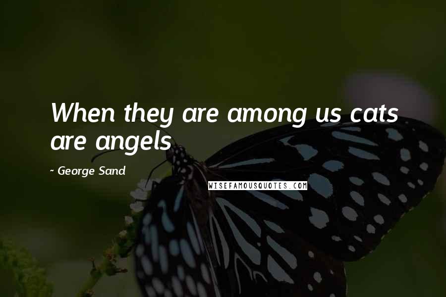 George Sand Quotes: When they are among us cats are angels
