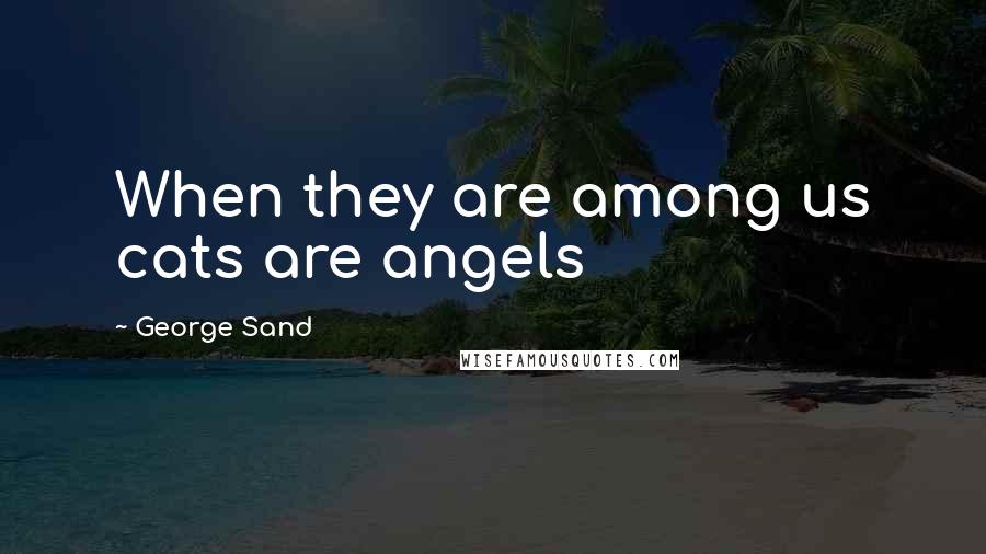 George Sand Quotes: When they are among us cats are angels