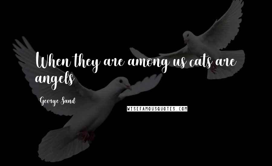 George Sand Quotes: When they are among us cats are angels