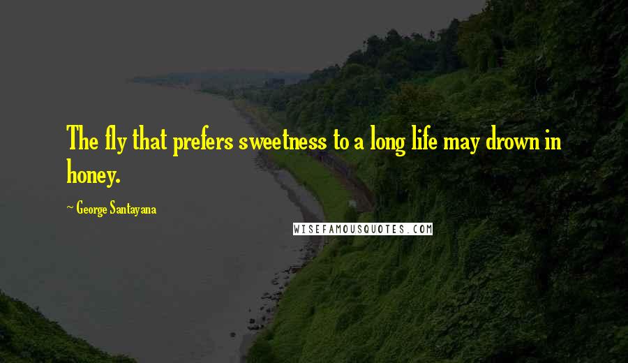 George Santayana Quotes: The fly that prefers sweetness to a long life may drown in honey.