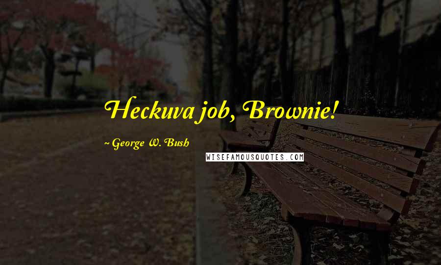 George W. Bush Quotes: Heckuva job, Brownie!