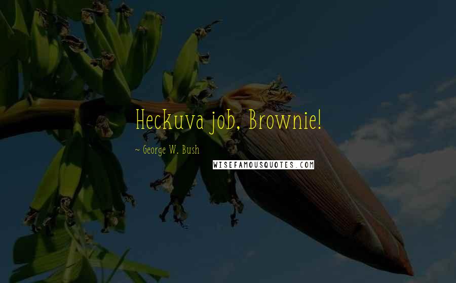 George W. Bush Quotes: Heckuva job, Brownie!