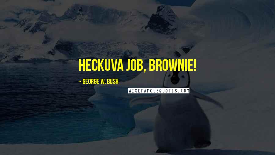 George W. Bush Quotes: Heckuva job, Brownie!