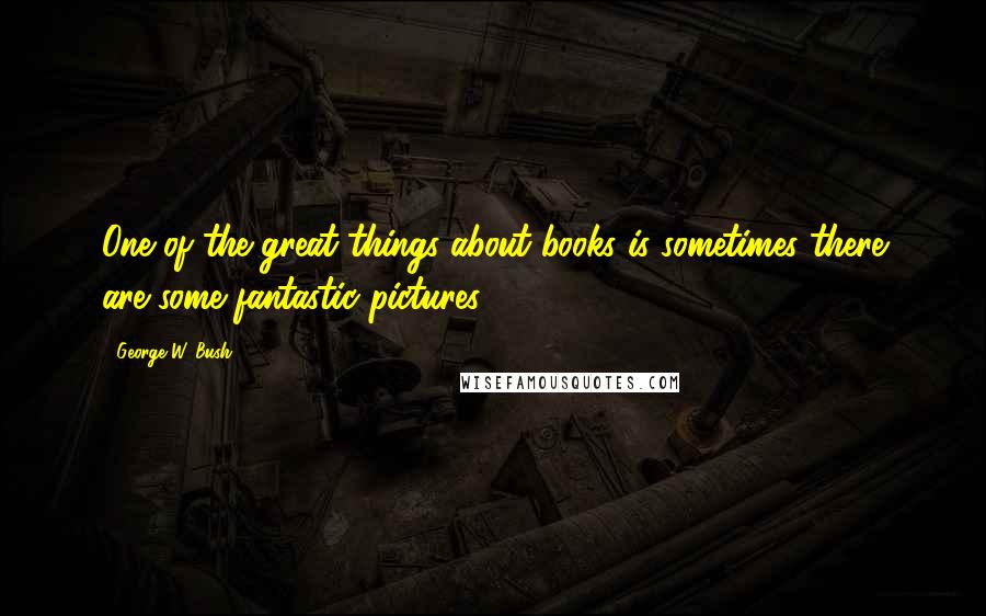 George W. Bush Quotes: One of the great things about books is sometimes there are some fantastic pictures.