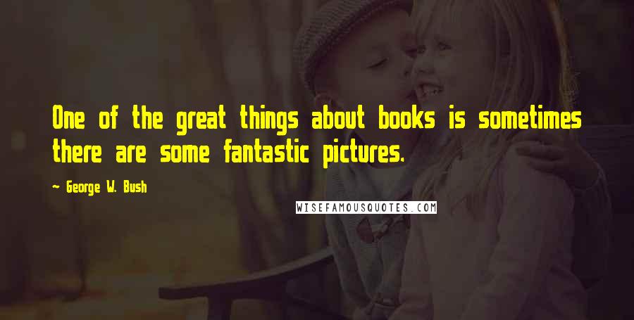 George W. Bush Quotes: One of the great things about books is sometimes there are some fantastic pictures.