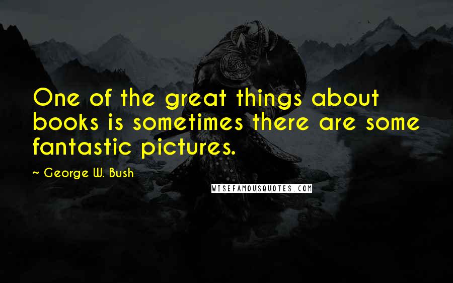 George W. Bush Quotes: One of the great things about books is sometimes there are some fantastic pictures.