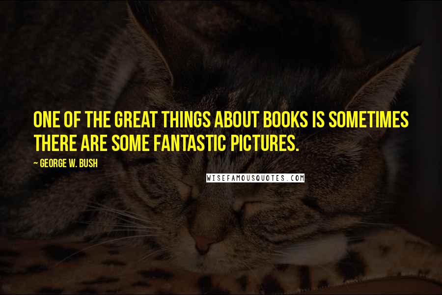 George W. Bush Quotes: One of the great things about books is sometimes there are some fantastic pictures.