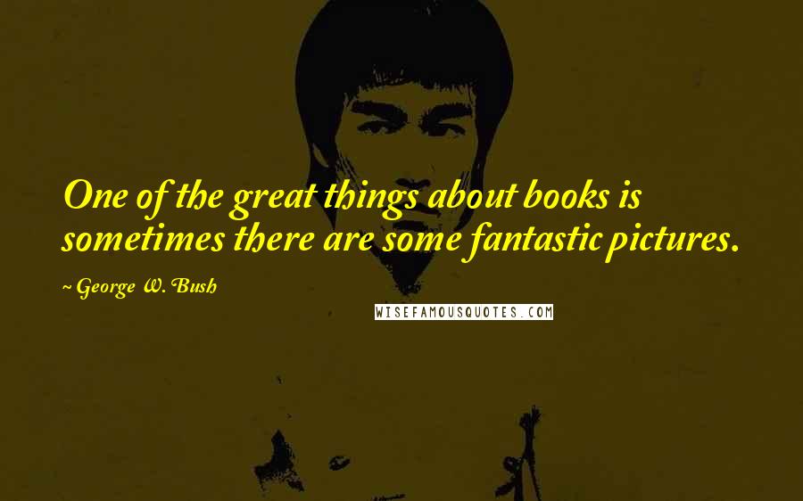 George W. Bush Quotes: One of the great things about books is sometimes there are some fantastic pictures.
