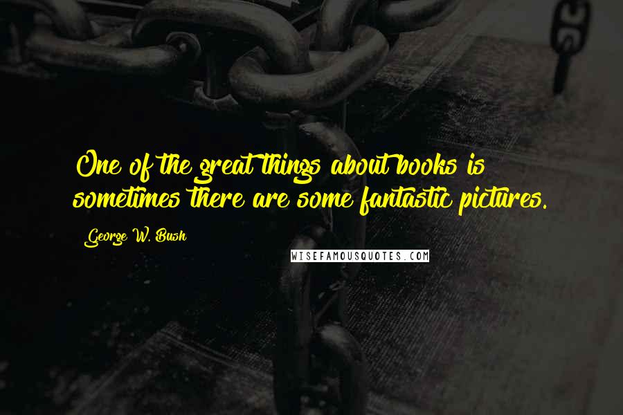 George W. Bush Quotes: One of the great things about books is sometimes there are some fantastic pictures.