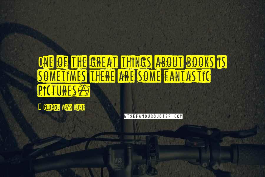 George W. Bush Quotes: One of the great things about books is sometimes there are some fantastic pictures.
