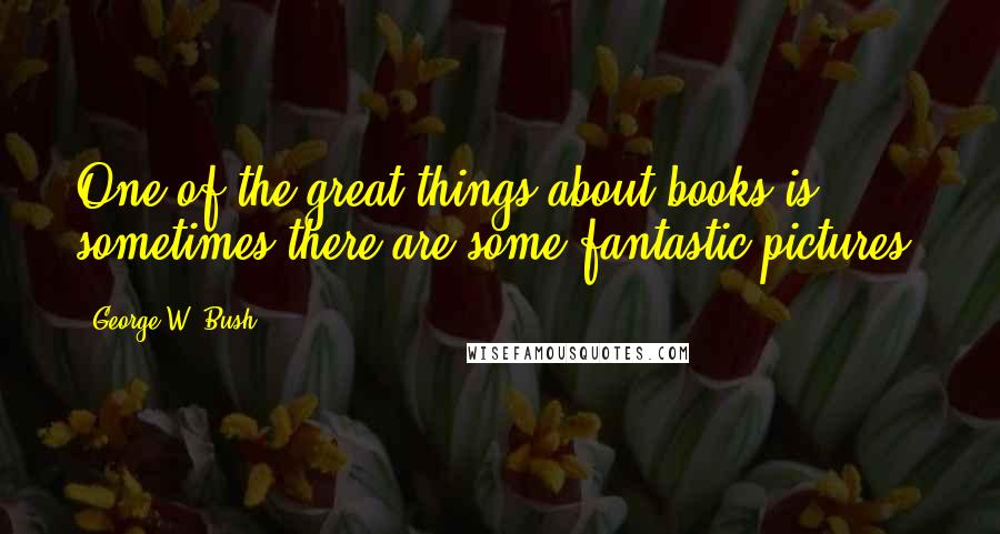 George W. Bush Quotes: One of the great things about books is sometimes there are some fantastic pictures.