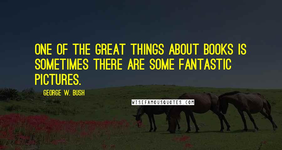 George W. Bush Quotes: One of the great things about books is sometimes there are some fantastic pictures.