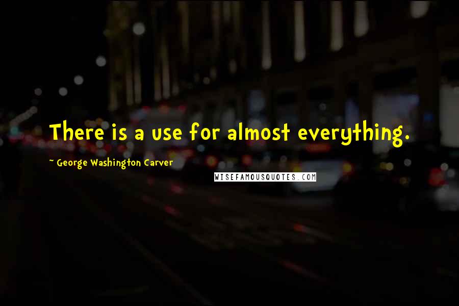 George Washington Carver Quotes: There is a use for almost everything.