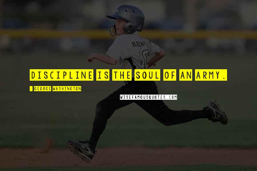 George Washington Quotes: Discipline is the soul of an army.