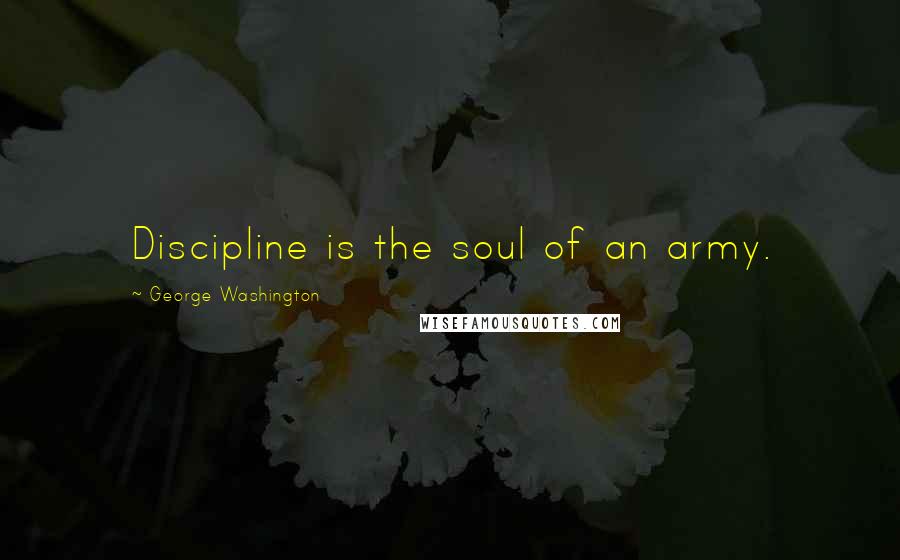 George Washington Quotes: Discipline is the soul of an army.