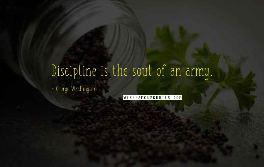 George Washington Quotes: Discipline is the soul of an army.