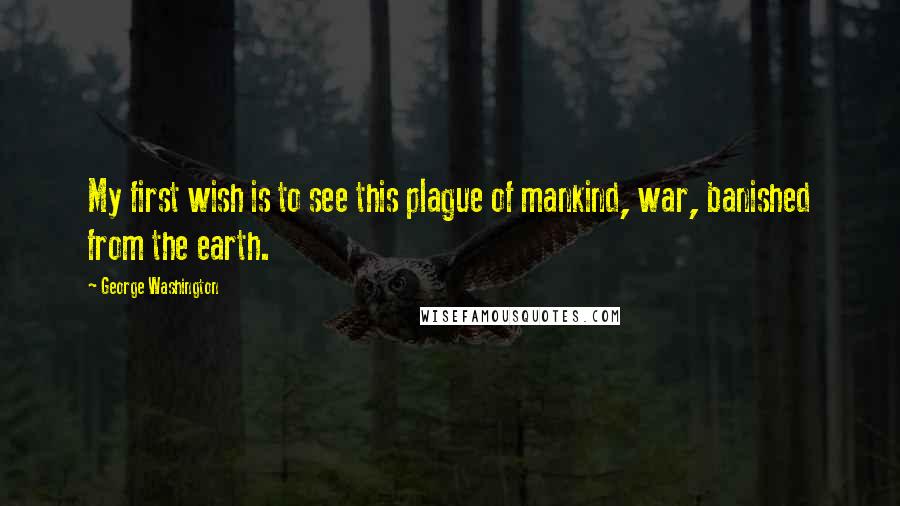 George Washington Quotes: My first wish is to see this plague of mankind, war, banished from the earth.