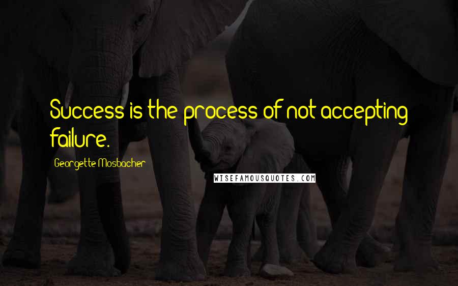 Georgette Mosbacher Quotes: Success is the process of not accepting failure.