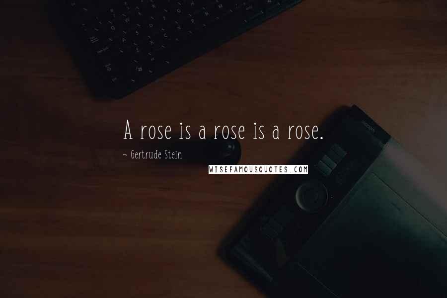 Gertrude Stein Quotes: A rose is a rose is a rose.