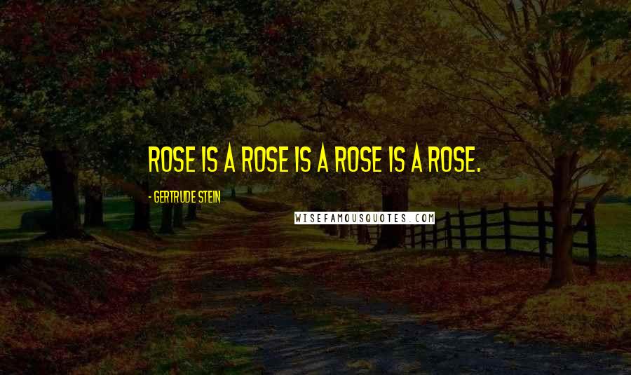 Gertrude Stein Quotes: Rose is a rose is a rose is a rose.