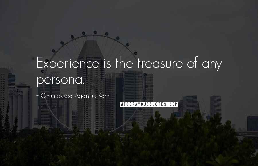 Ghumakkad Agantuk Ram Quotes: Experience is the treasure of any persona.