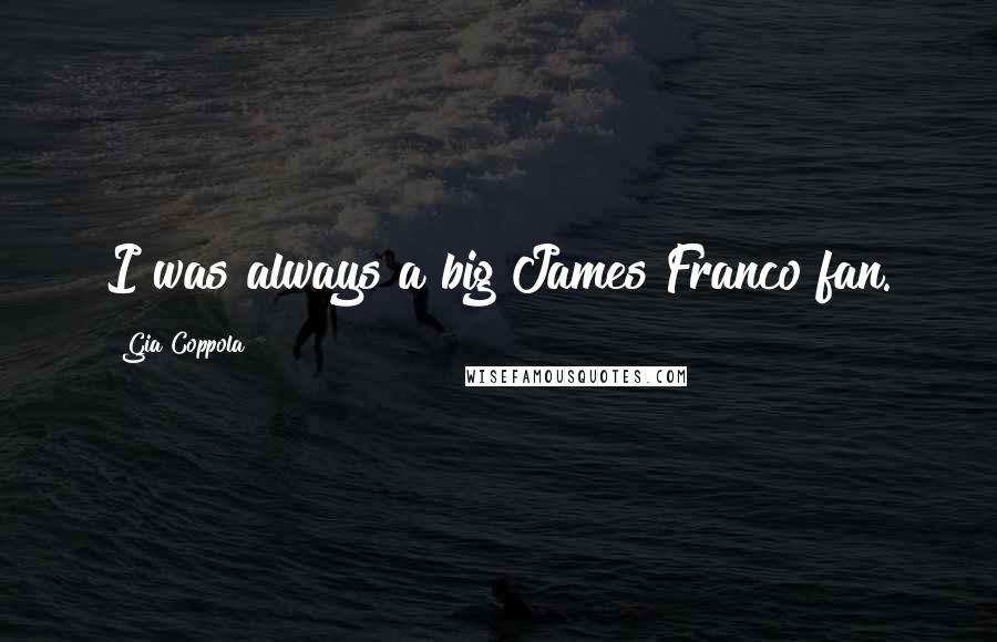 Gia Coppola Quotes: I was always a big James Franco fan.
